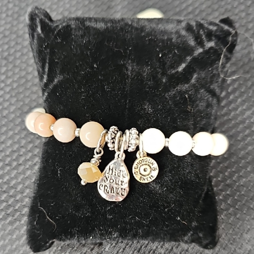 Chic Beaded Bracelet with Charms